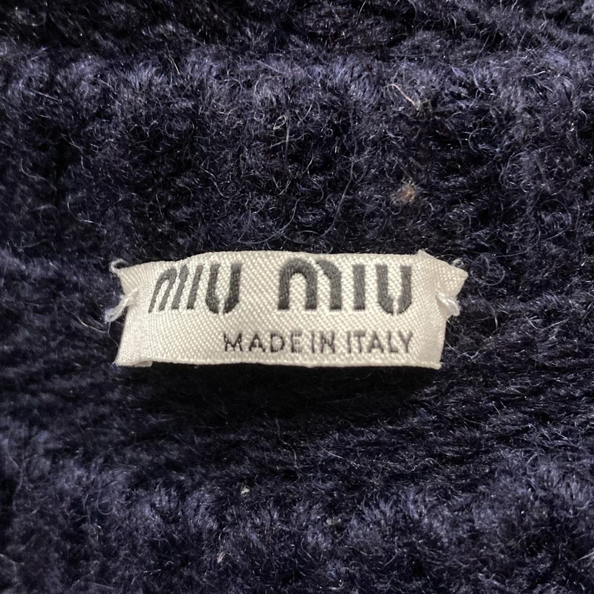 miumiu(ミュウミュウ) 長袖セーター サイズ36 S レディース - ネイビー