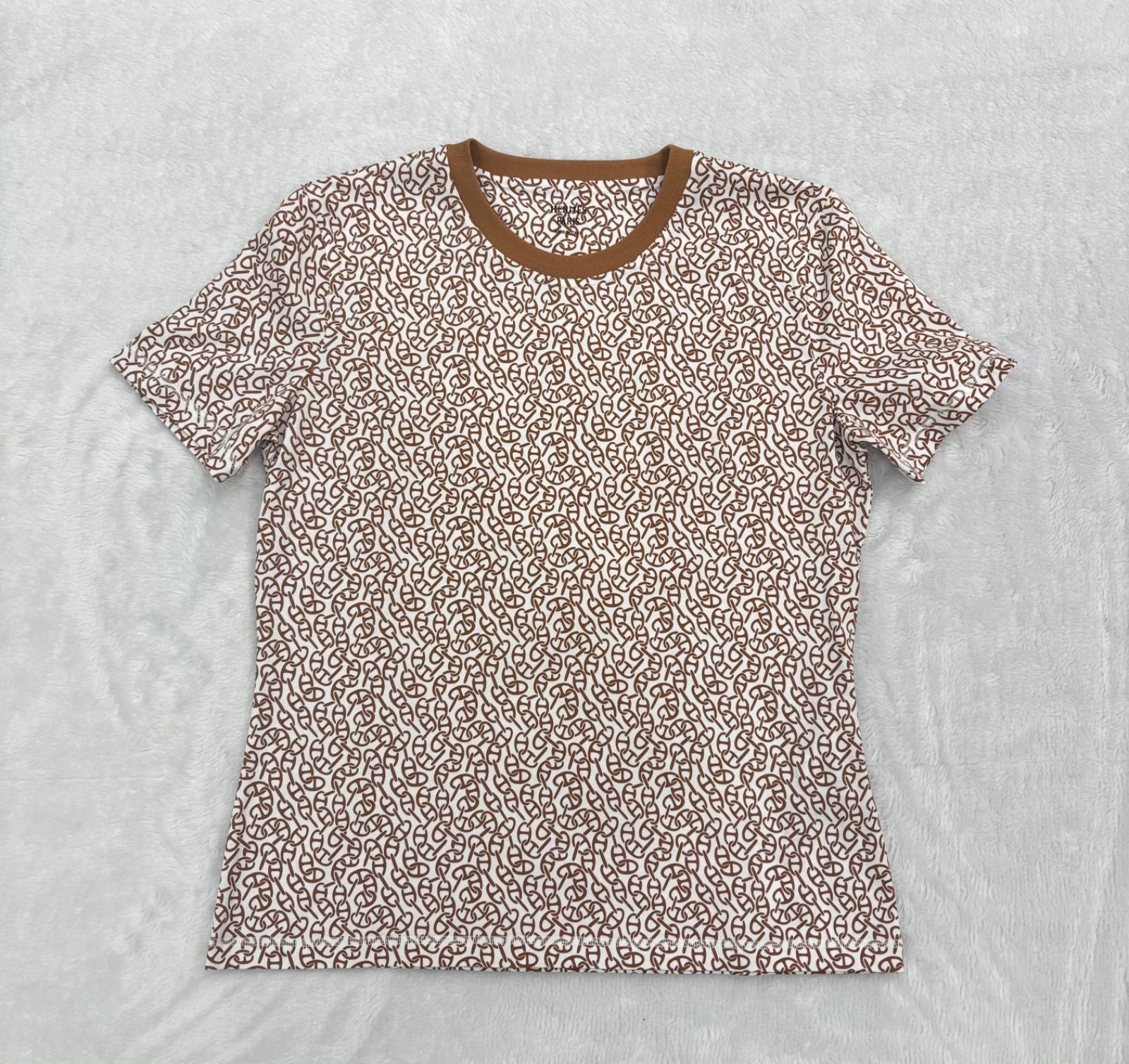 エルメス タグ付き新品 総柄Tシャツ40サイズ - メルカリ