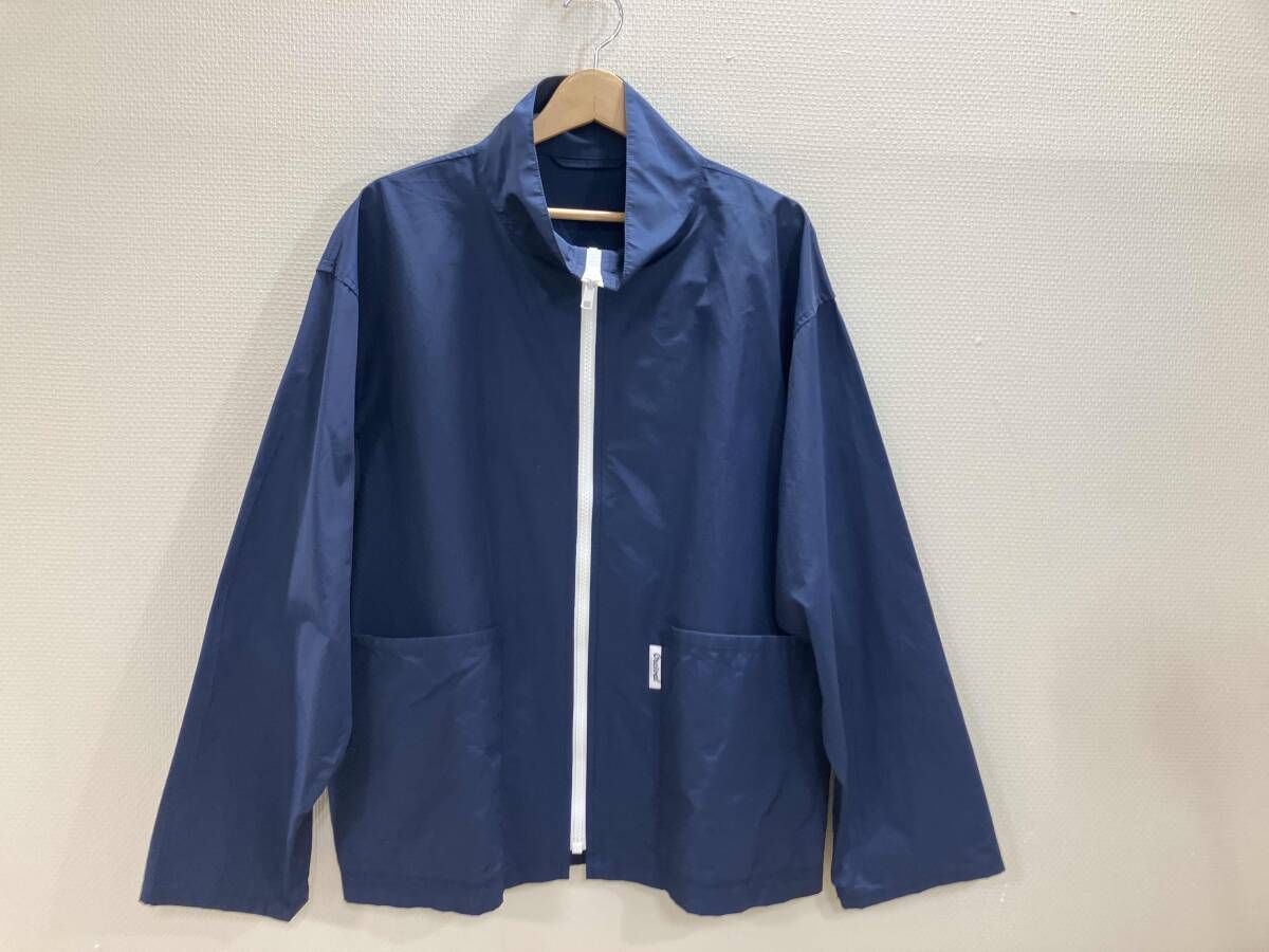 Orcival ジップアップ混単衣アウター 単衣ナイロンジャケット スタンド