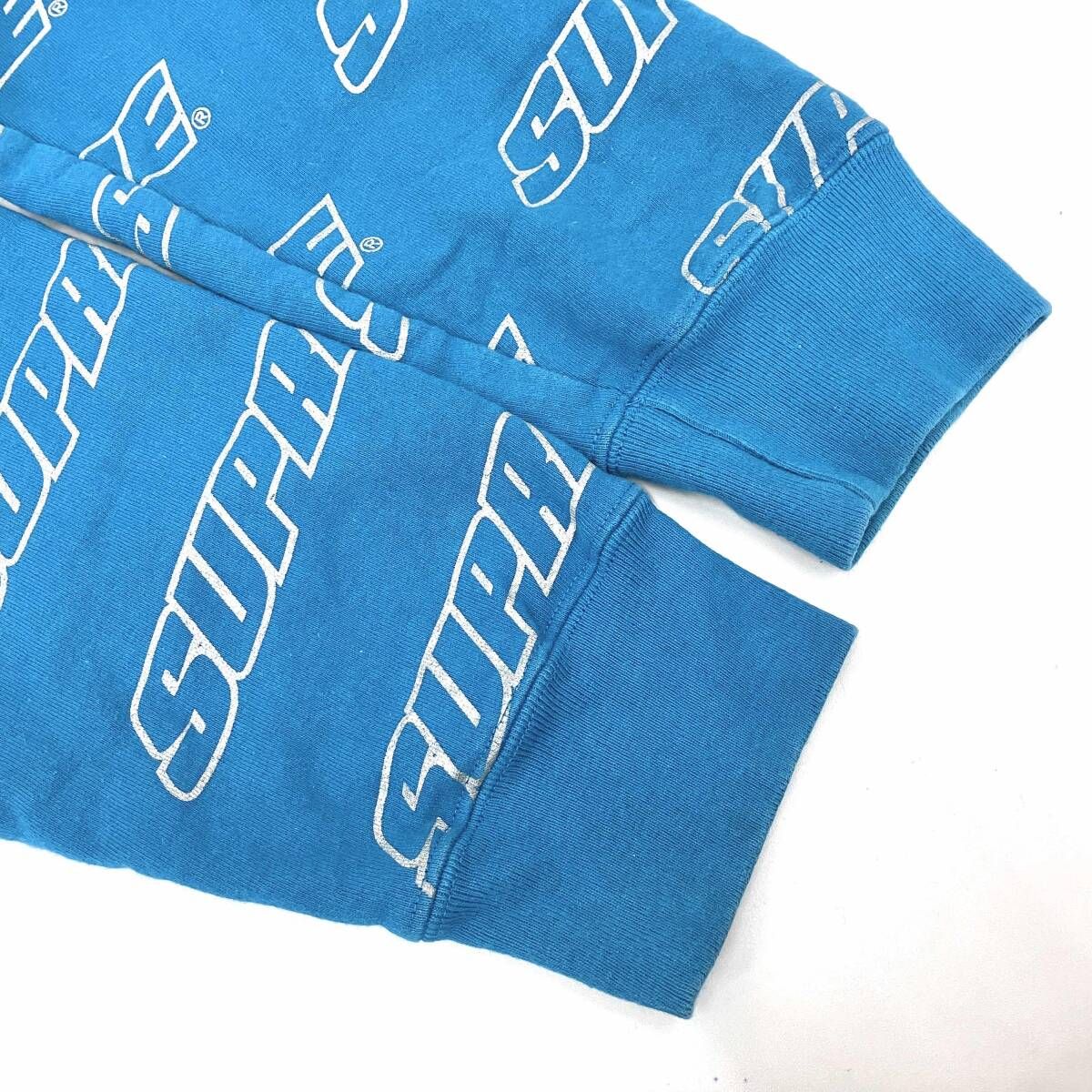 Supreme シュプリーム 18SS Repeat Zip Up Hooded パーカー ブルー 