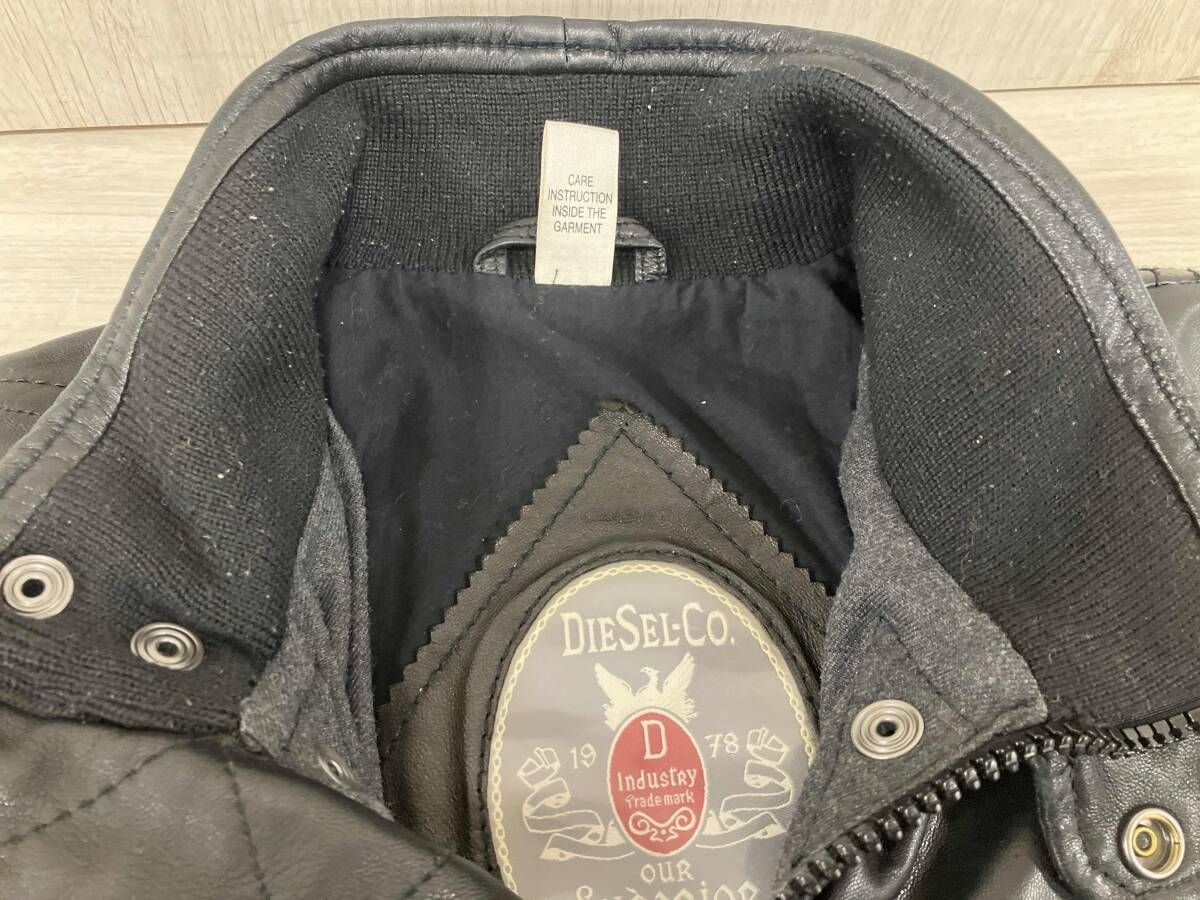DIESEL/ディーゼル/レザージャケット/シープレザー/ブラック/サイズS 最新