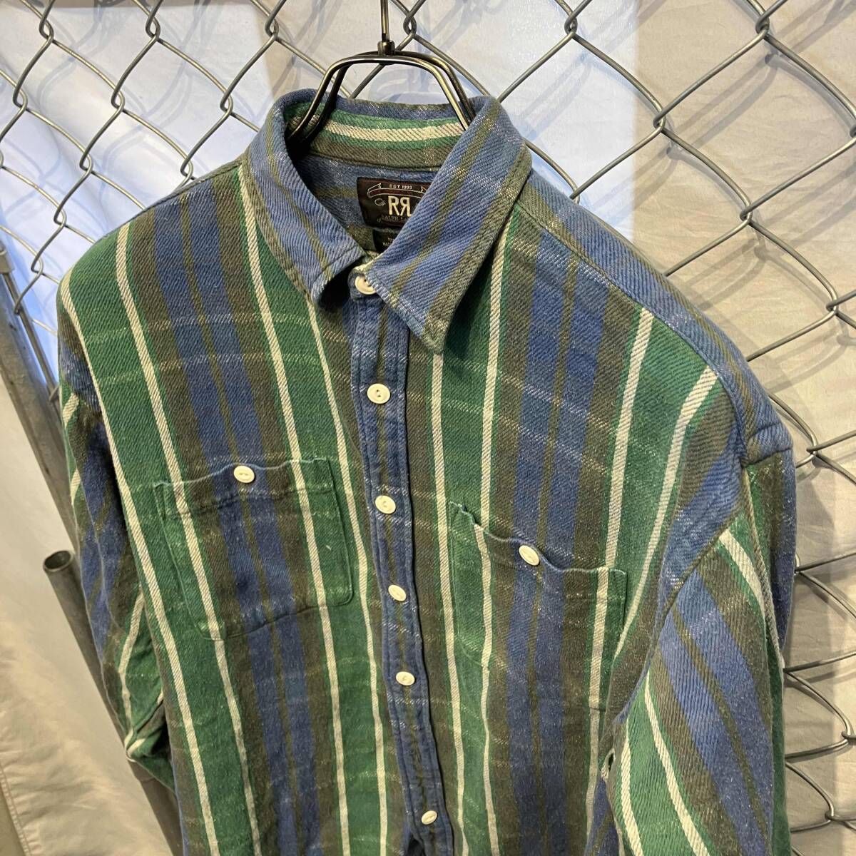 90s RRL RALPH LAUREN 初期タグ チェック柄 ネルシャツ size L