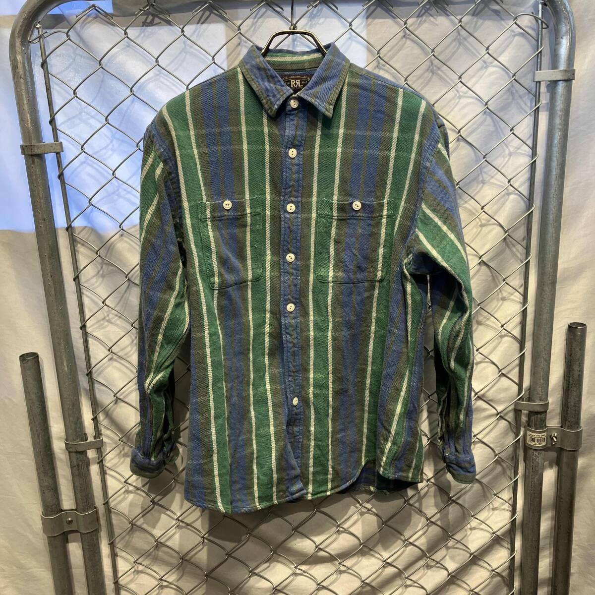 90s RRL RALPH LAUREN 初期タグ チェック柄 ネルシャツ size L