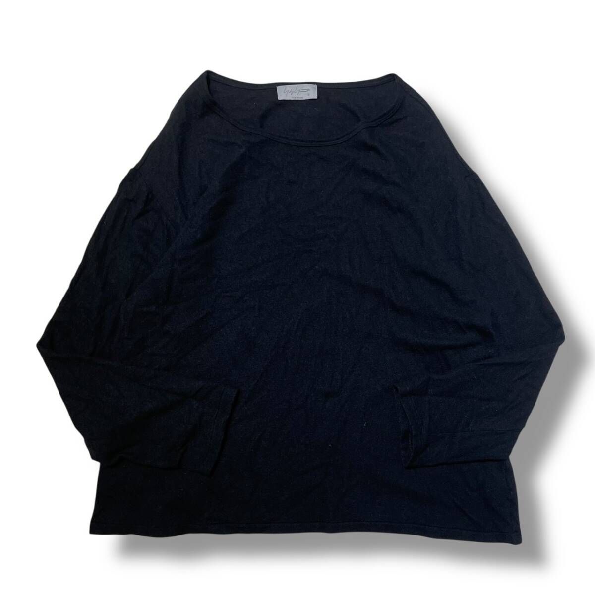 23 aw YOHJI POUR HOMME ニット ウール エアー天竺 丸首 長袖 HJ-T 04-170 サイズ3 ヨウジヤマモト プールオム