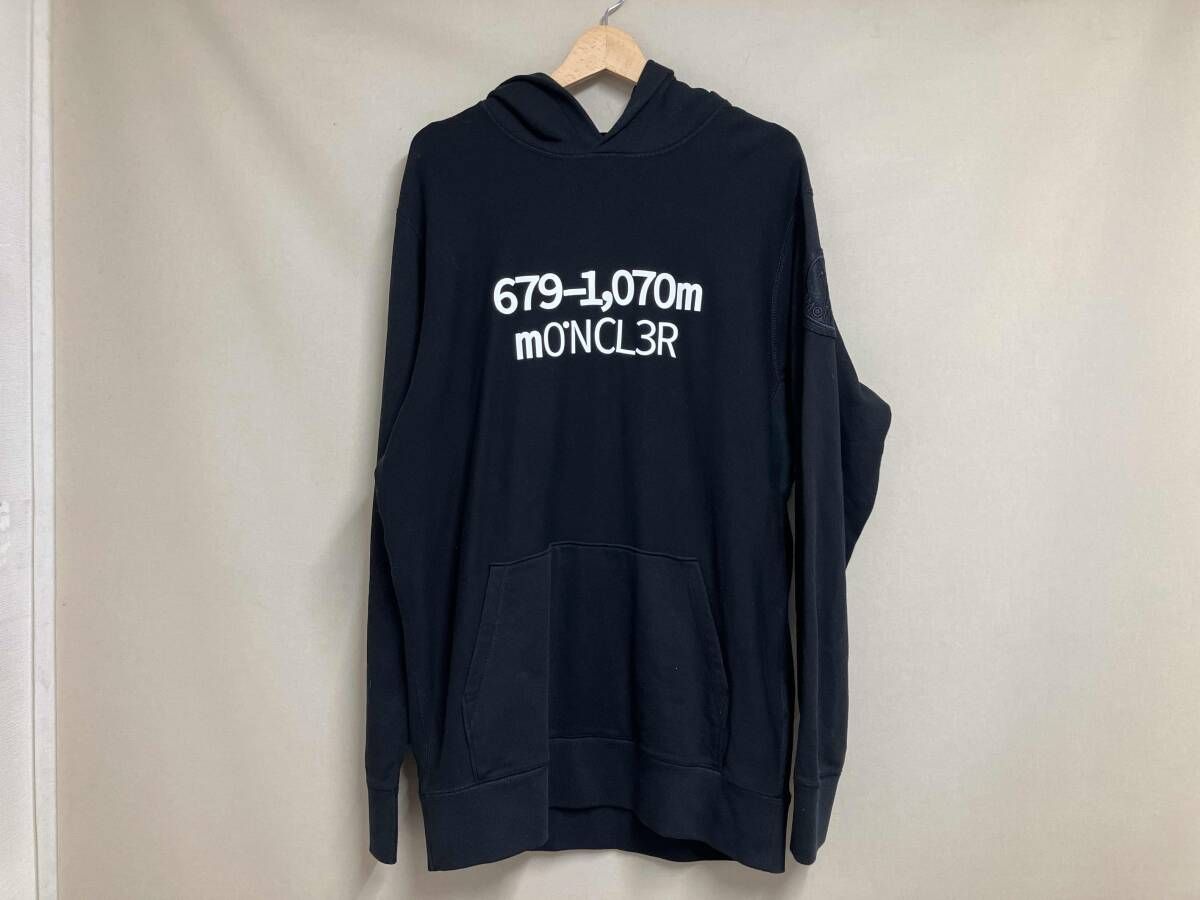 MONCLER/モンクレール/MAGLIA CON CAPPUCCIO/パーカー/ブラック 【公式 