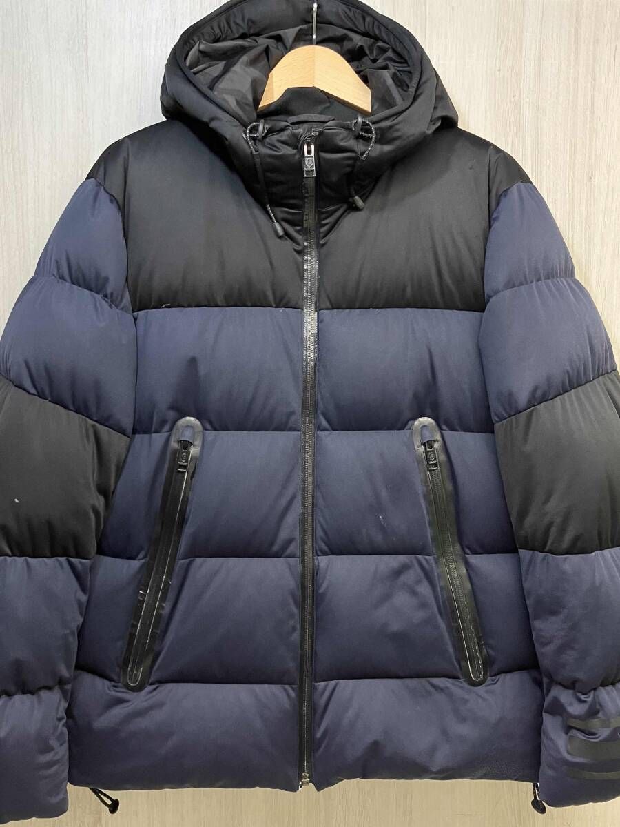 BLACK LABEL CRESTBRIDGE ダウンジャケット ブラックレーベル クレストブリッジ ナイロン パーカー ブルゾン ネイビー メンズ L