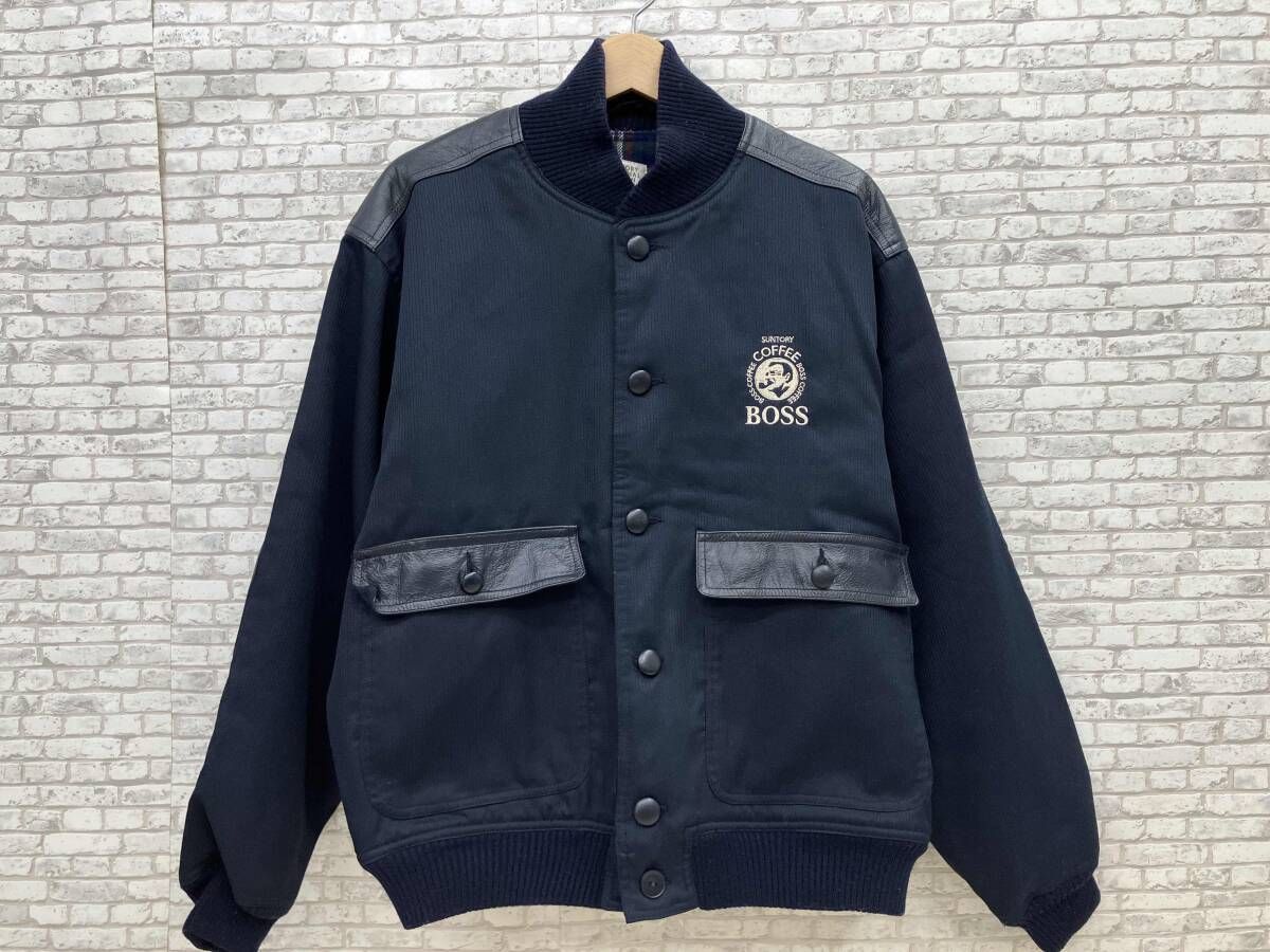 SUNTORY BOSS サントリー ボス ボスジャン レザー切替 中綿 ジャケット
