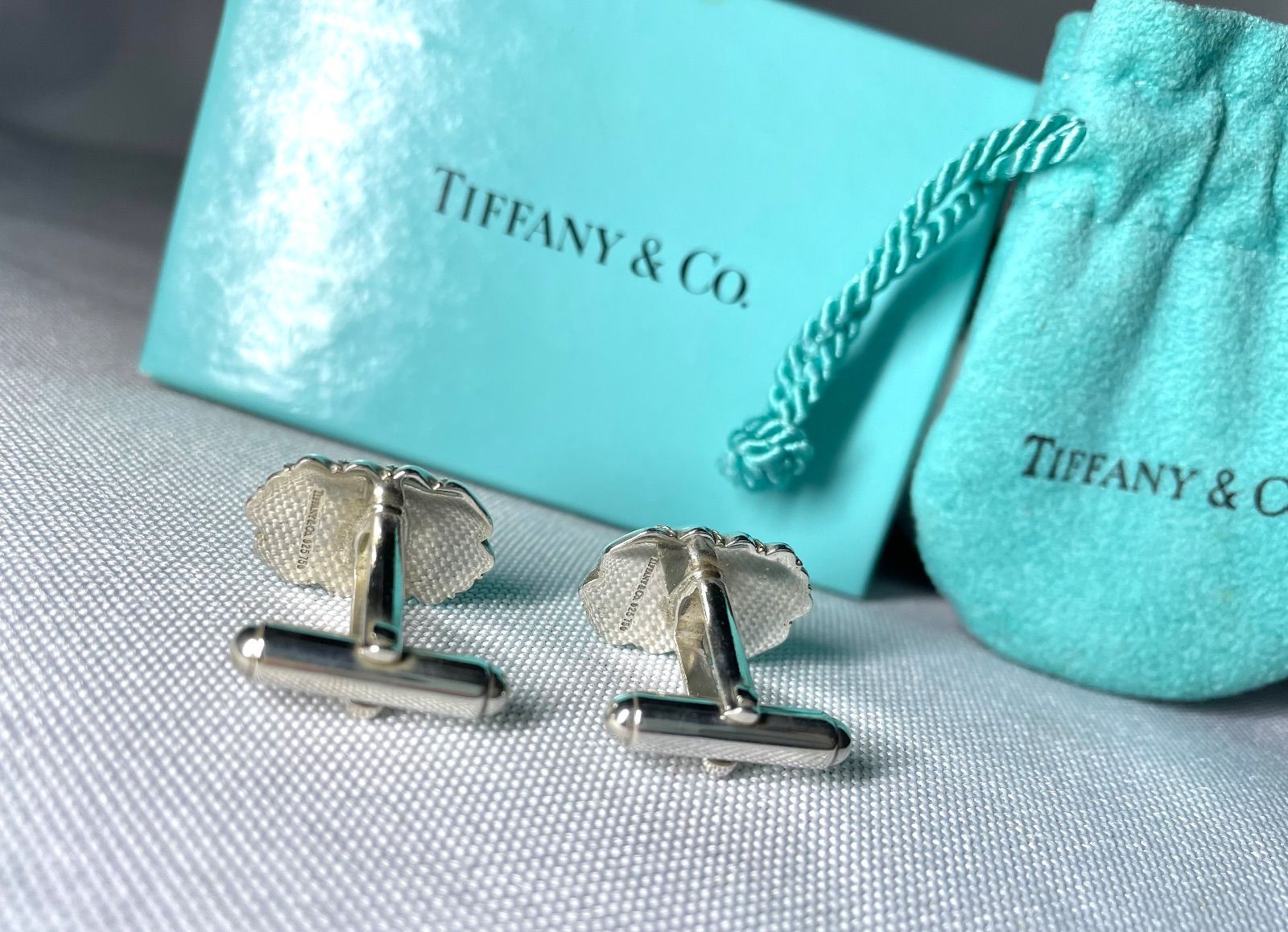 美品 Tiffany ティファニー 18Kゴールド & スターリングシルバー AU750