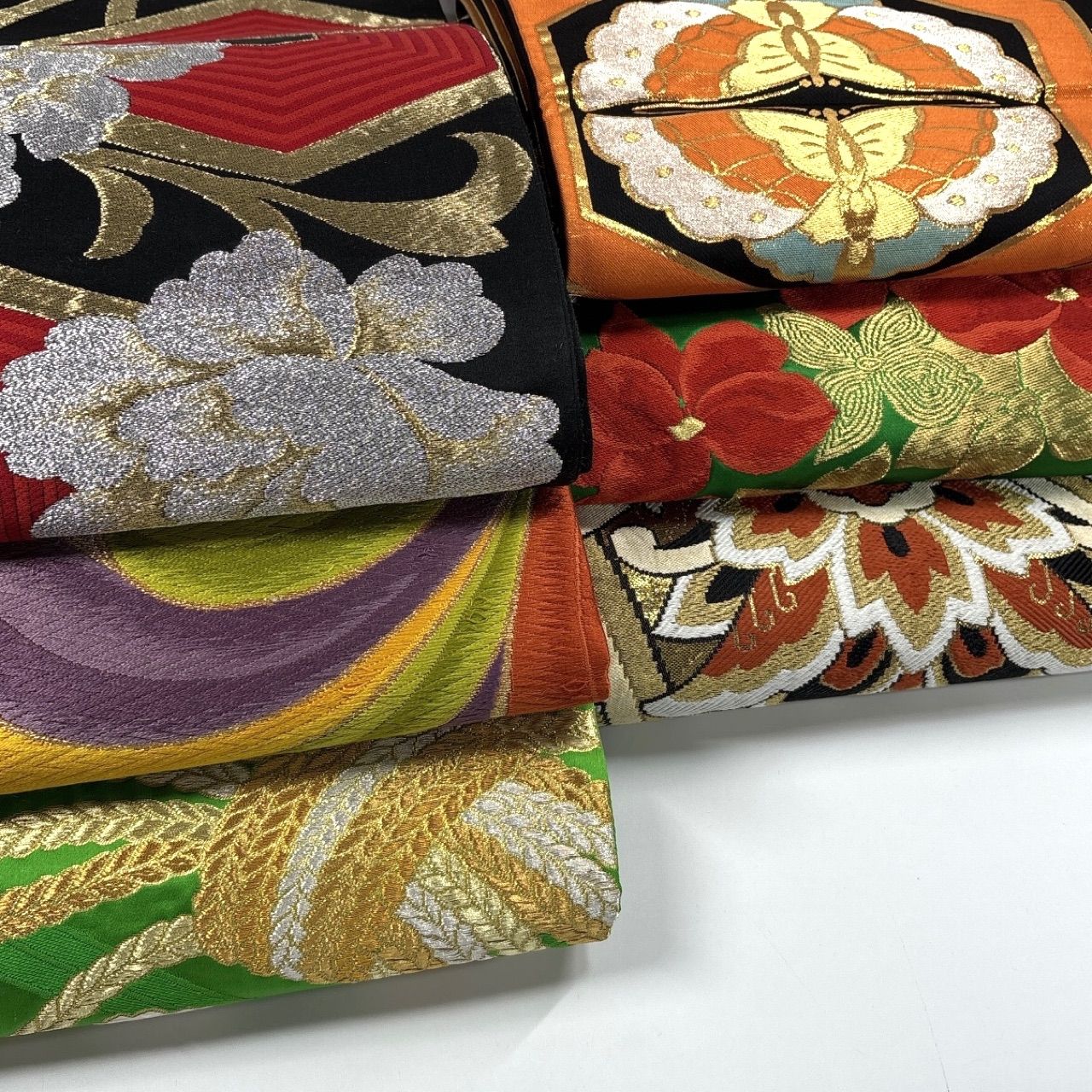 袋帯 6枚 正絹 帯まとめ売り 同梱購入歓迎 リメイク用 着付け練習用