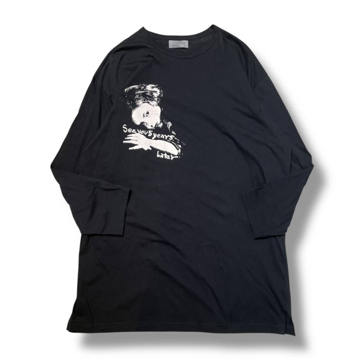 21 aw YOHJI POUR HOMME 長袖Tシャツ メッセージプリントオーバーサイズカッソーサイズ3 ヨウジヤマモトプールオム