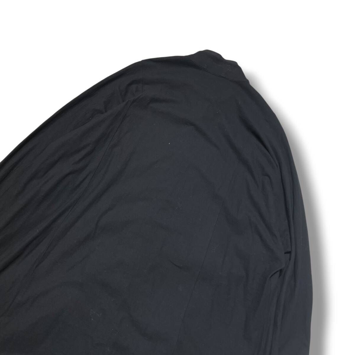 Yohji Yamamoto ブラック ノーカラーチャイナシャツ サイズ2 Yohji Yamamoto ブラック ノーカラーチャイナシャツ サイズ2 Yohji