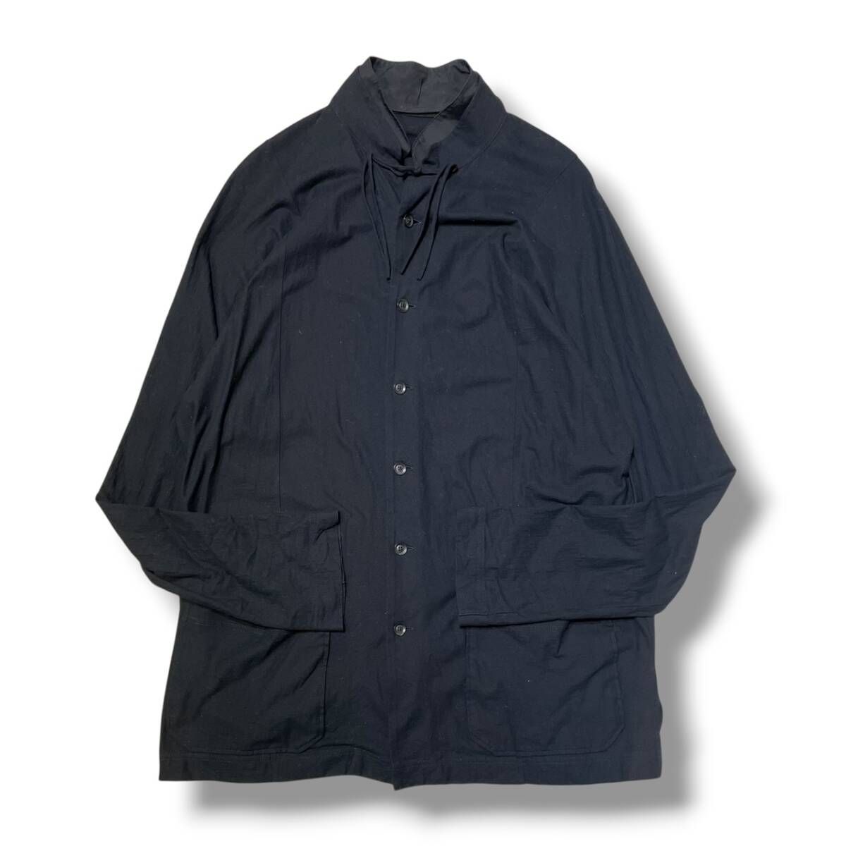 20ss YOHJI YAMAMOTO POUR HOMME 長袖シャツ チャイナボタンダブル