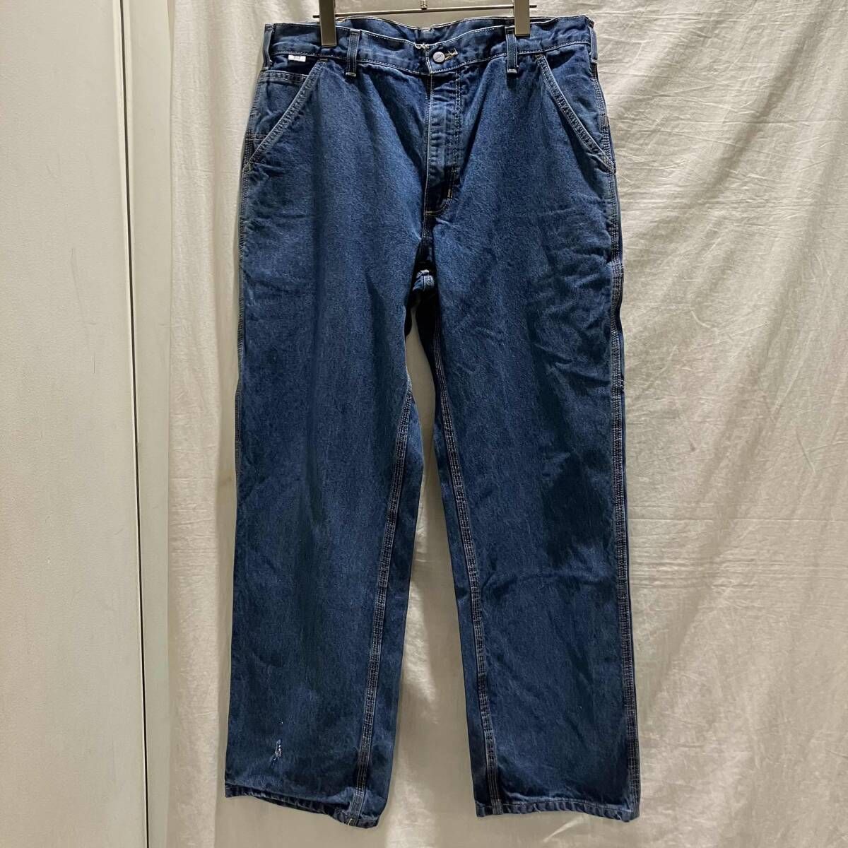 00s Carharttペインターパンツ インディゴ W36 L32 メキシコ製 carharttカーハート デニム ペインターパンツ w38 L32