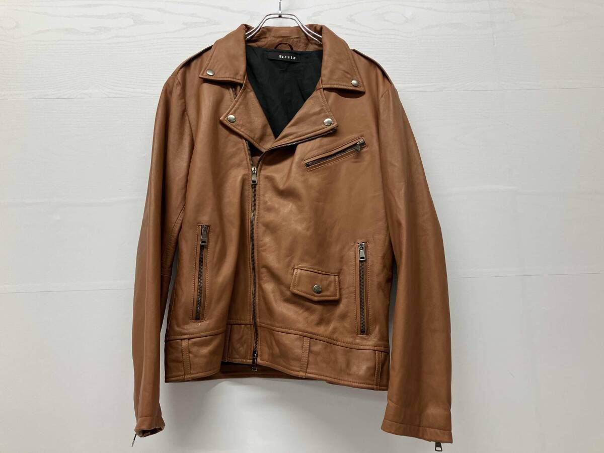 dacute ダクテ ダブルライダース レザージャケット ラムレザー