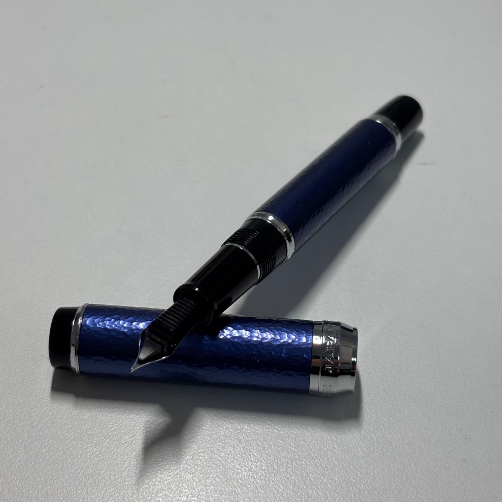 Pelikan ペリカン 万年筆 ブルー シルバーリング 筆記具