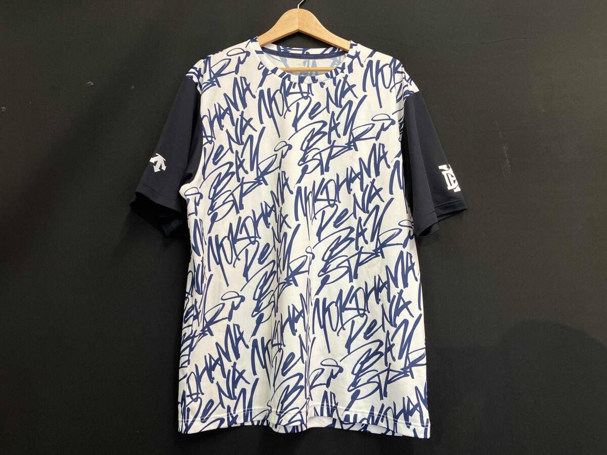 横浜DeNAベイスターズ 総柄半袖Tシャツ DB25HTDNF2 ホワイト/ネイビー 