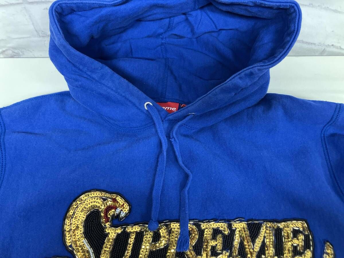 Supreme シュプリーム 19AW sequin viper hooded sweatshirt 