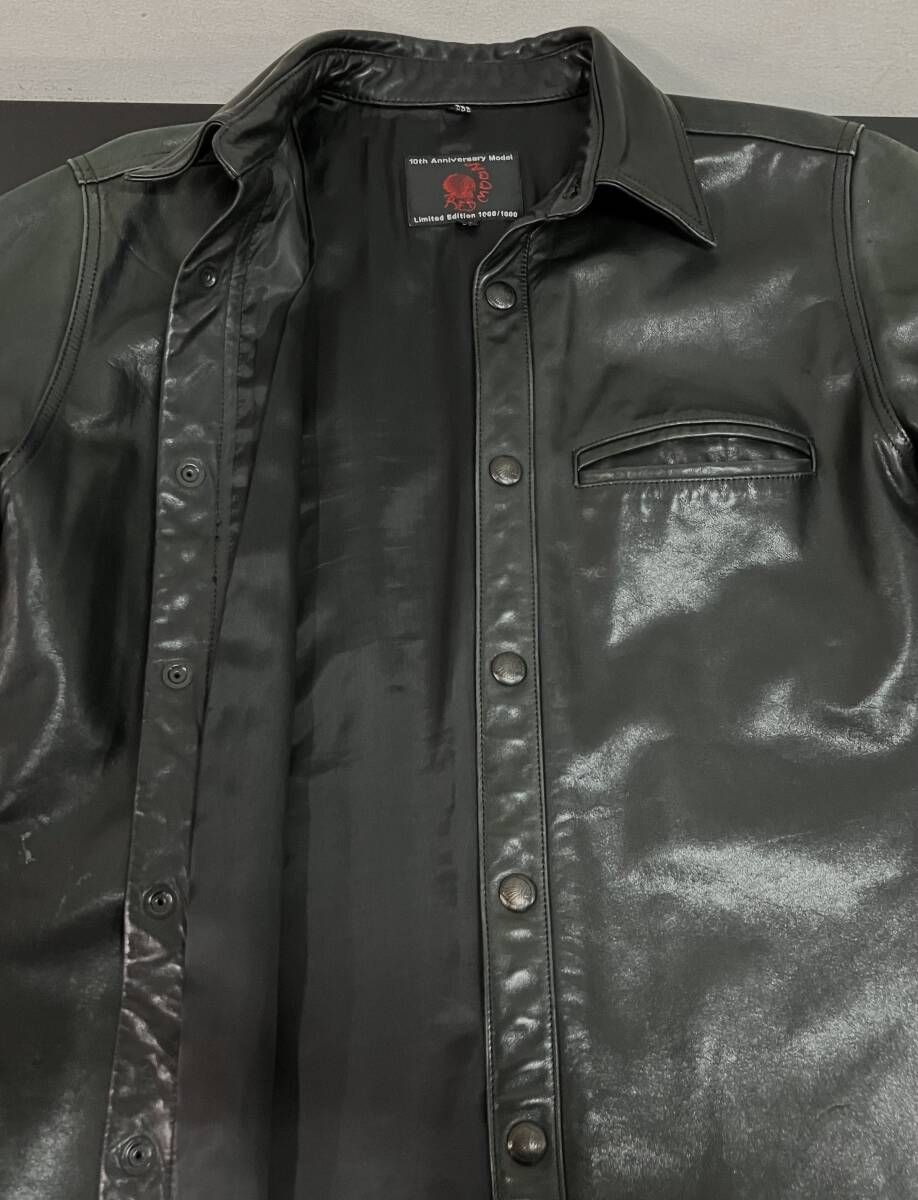 RED MOON レッドムーン 長袖シャツ 10周年記念 1000着限定 レザー