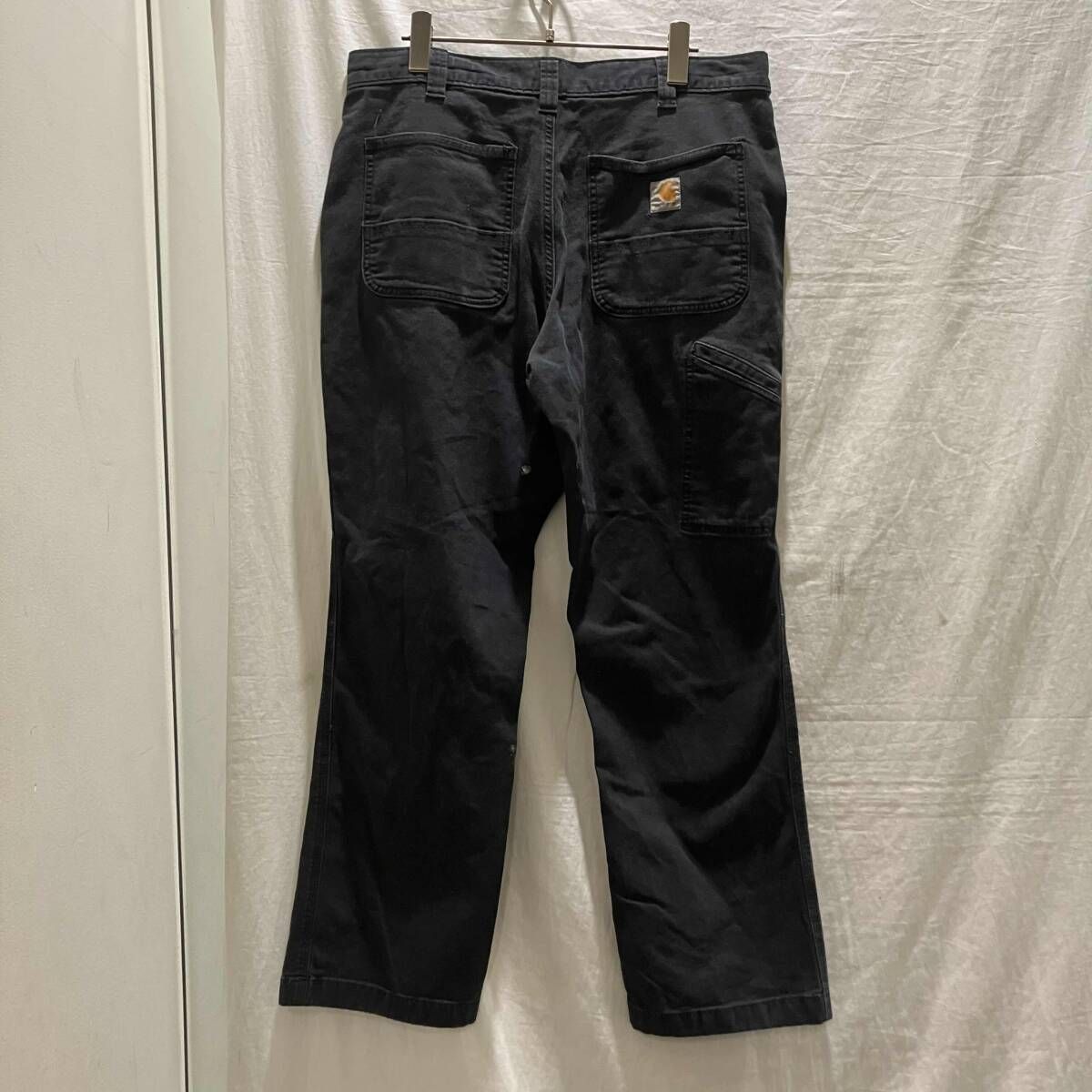 Carharttブラックワークパンツ 34×30 Carhartt ストレートワークパンツ 34×30 ブラック カーハート - メルカリ