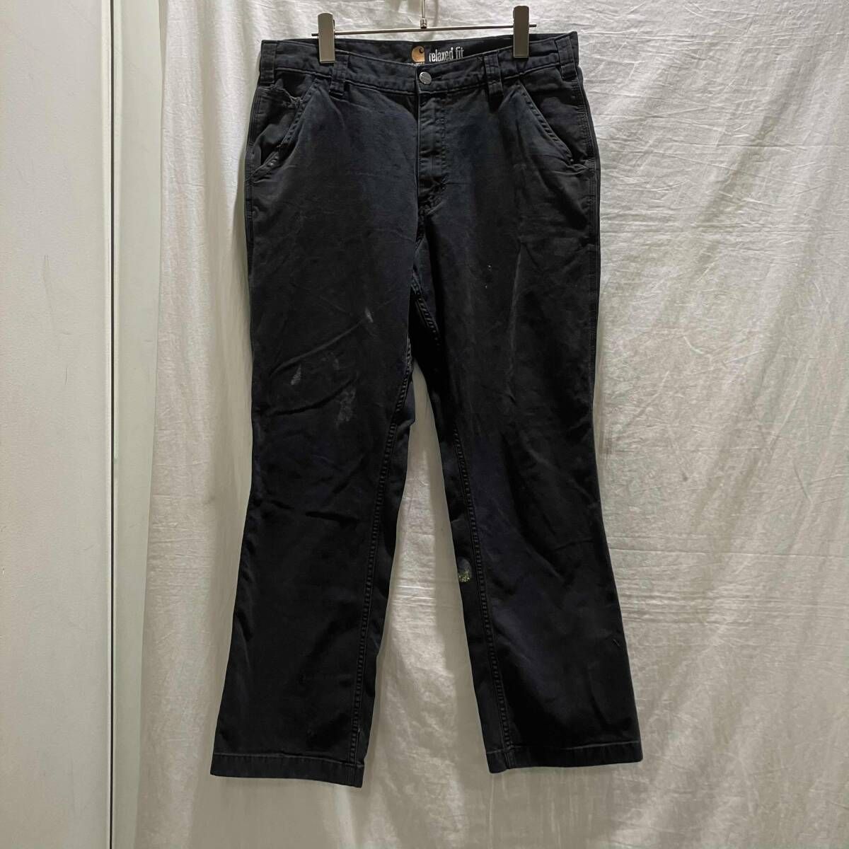 Carharttブラックワークパンツ 34×30 Carhartt ストレートワークパンツ 34×30 ブラック カーハート - メルカリ