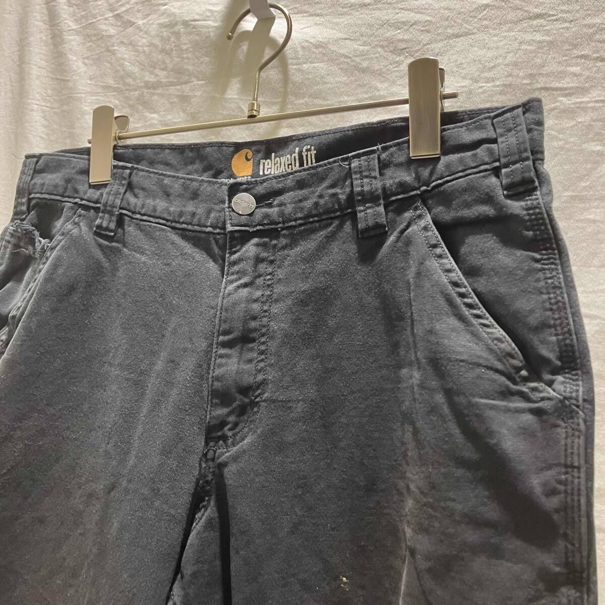 Carhartt ストレートワークパンツ 34×30 ブラック カーハート - メルカリ