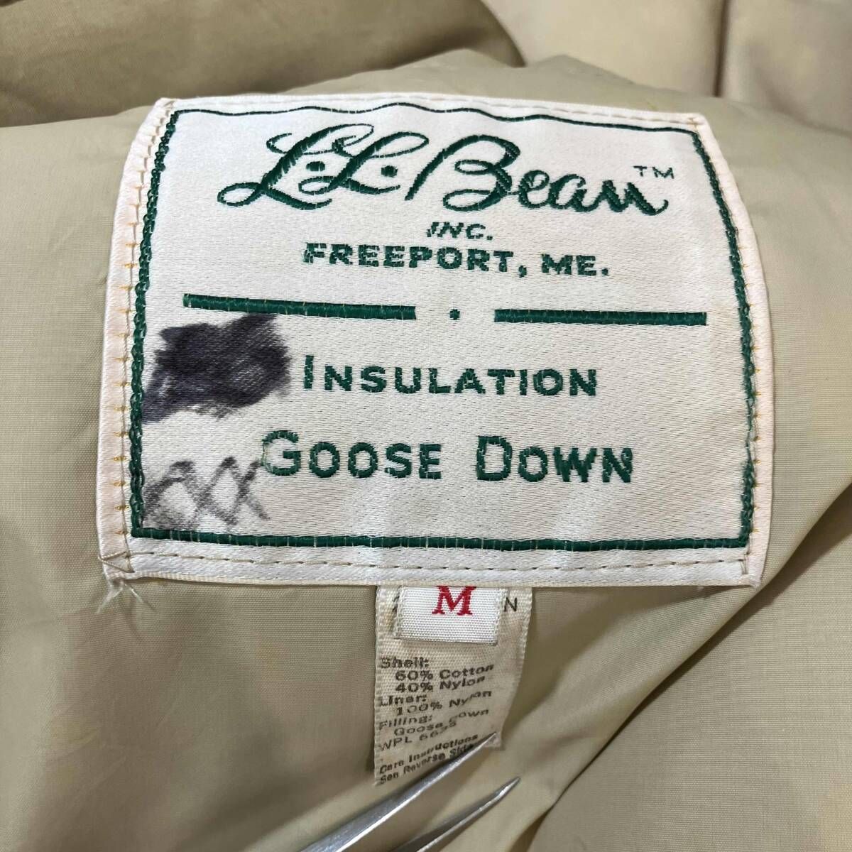 L.L.Bean / エルエルビーン / 60s 70s 筆記体タグ / グースダウン 
