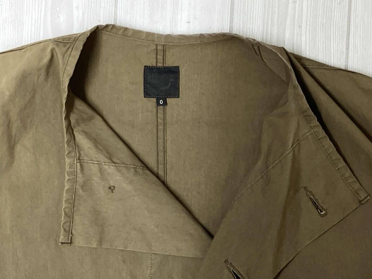orslow オアスロウ 節約 ノーカラーコート サイズ0 カーキ