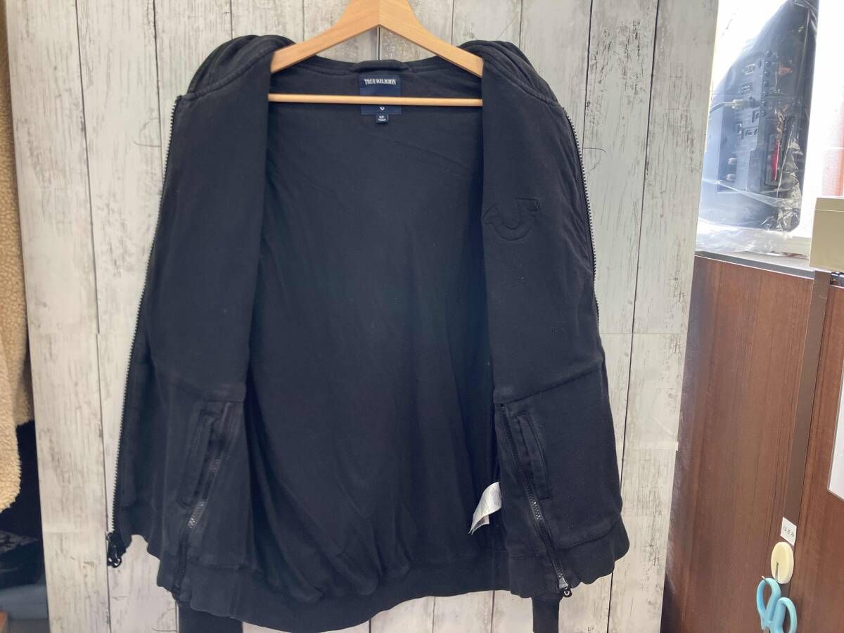 TRUE RELIGION トゥルーレリジョン ジップパーカー ブラック 2024 S