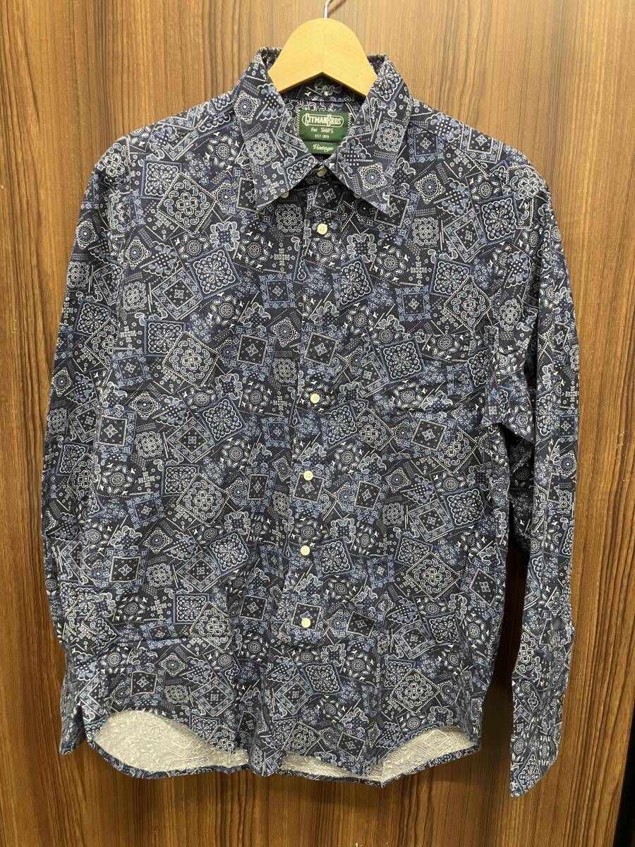 Gitman Brothers / ギットマンブラザーズ アロハシャツ T ネイビー