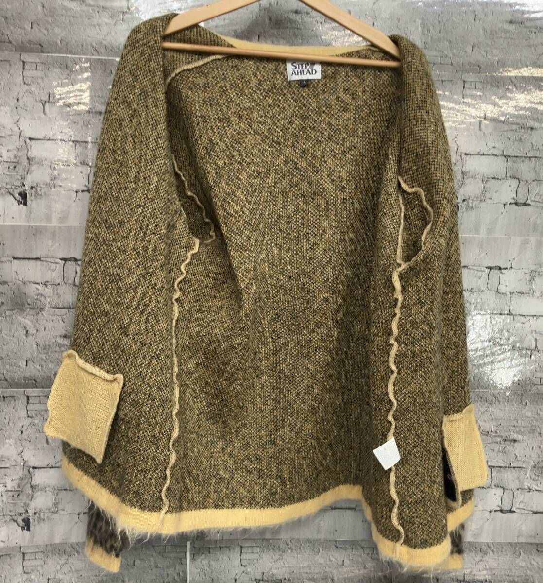 STEP AHEAD レオパード柄 モヘアカーディガン Lサイズ STEP AHEAD ステップアヘッド カーディガン モヘア ニットカーディガン