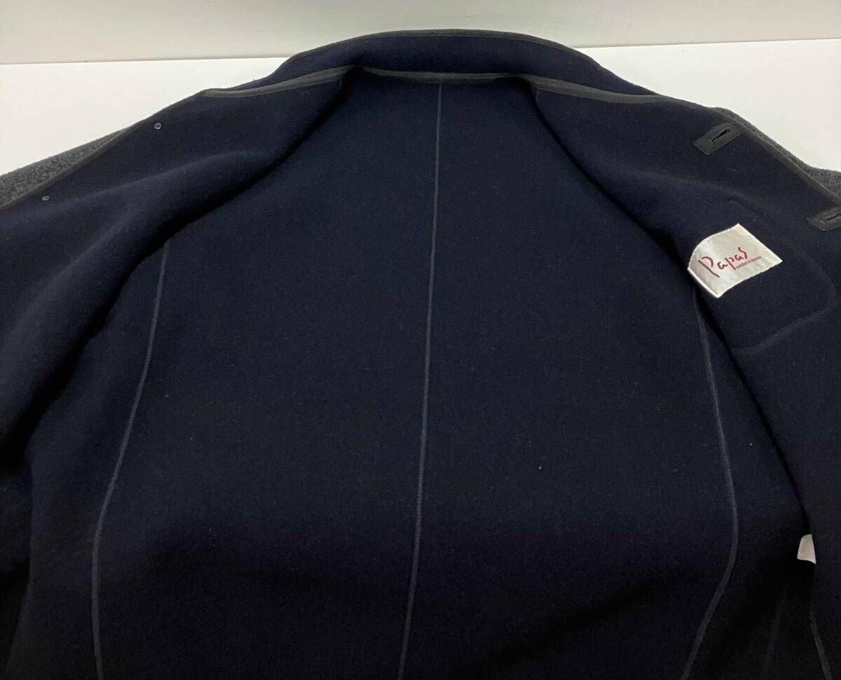 Papas パパス D0414FJM42 その他コート ウールコート サイズM グレー