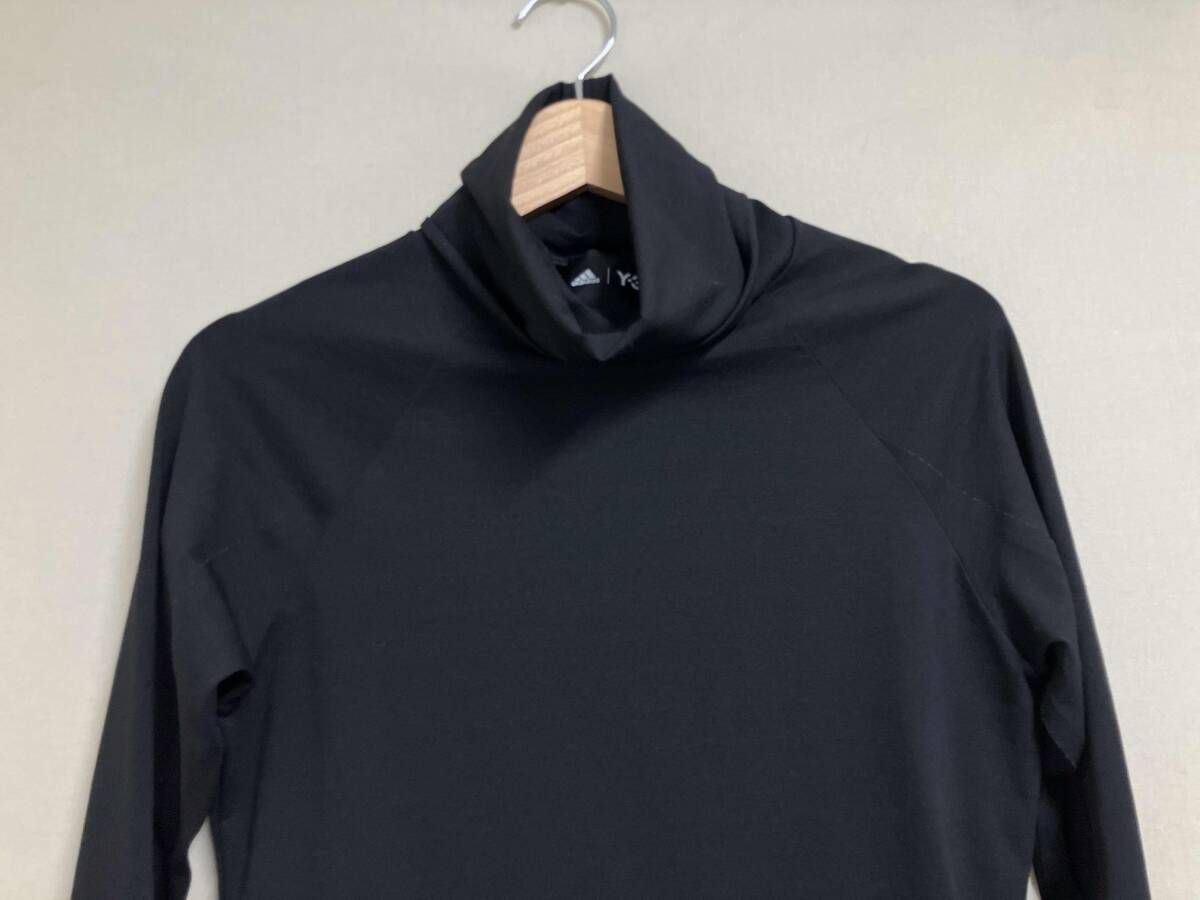 Y-3 adidas ワイスリー アディダス ブラック 長袖Tシャツ タートルネック XSサイズ BS 4779