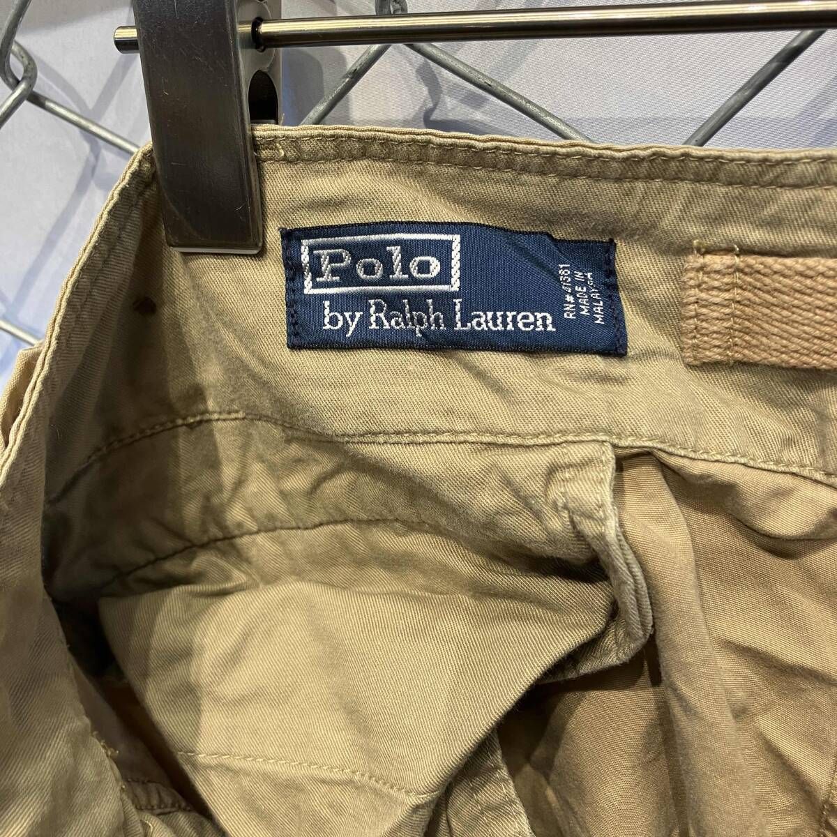 90s POLO RALPH LAUREN マルチポケット カーゴパンツ XL ベージュ