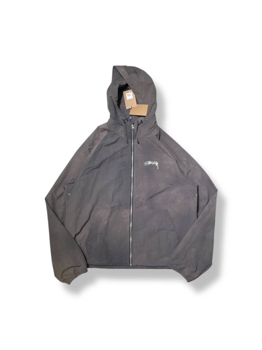 STUSSY BEACH SHELL WAVE DYE JACKET サイズXXL ダークグレー ステューシー
