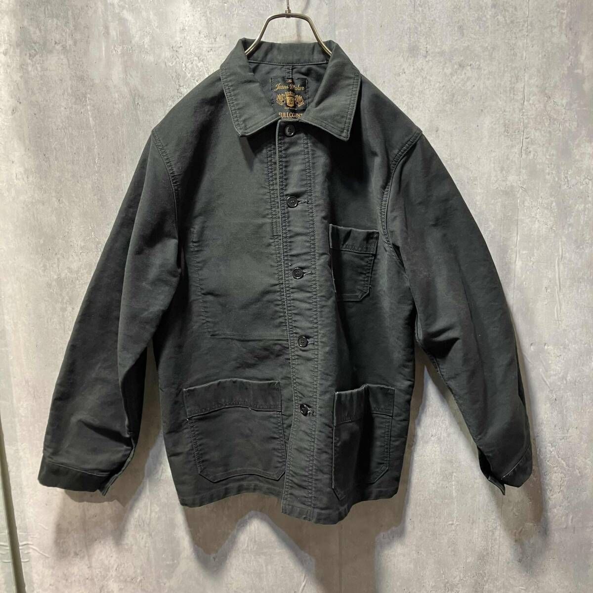 French Moleskin Work Jacket 2025 サイズ40 ブラック フルカウント