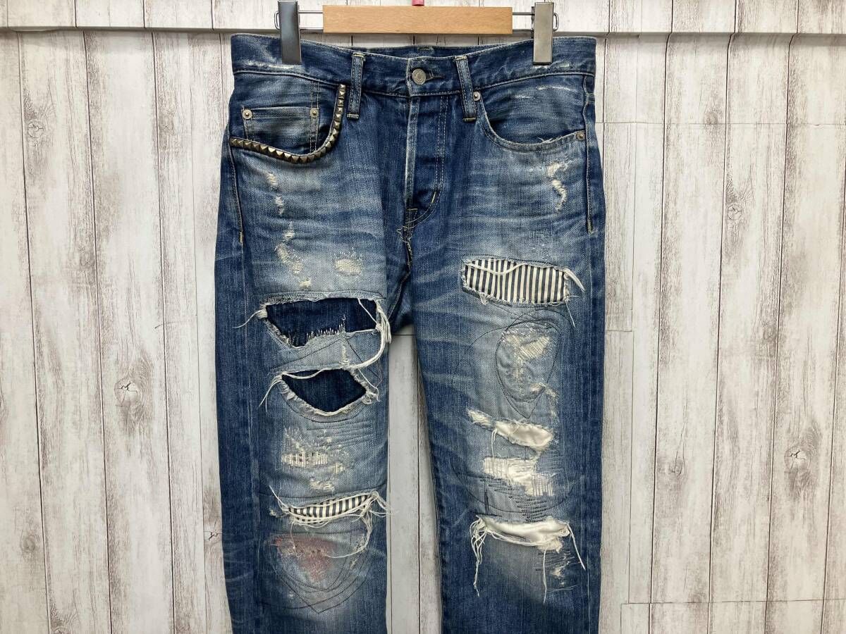 HYSTERIC GLAMOUR ジーンズ y2k ダメージパッチワークデニム について 