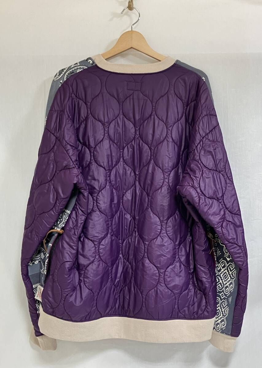 KAPITAL バンダナ柄ビバークBIGスウェット EK-100 サイズM ネイビー