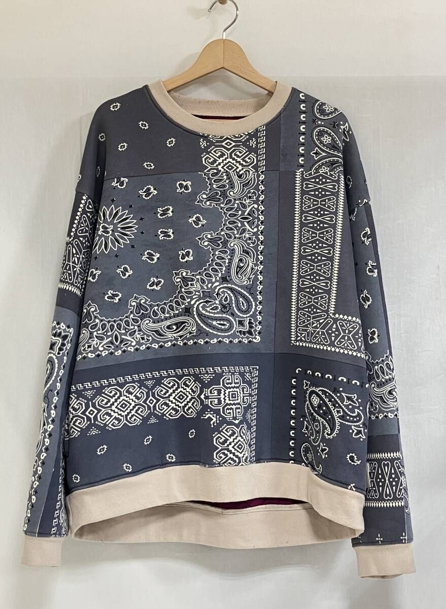 KAPITAL バンダナ柄ビバークBIGスウェット EK-100 サイズM ネイビー