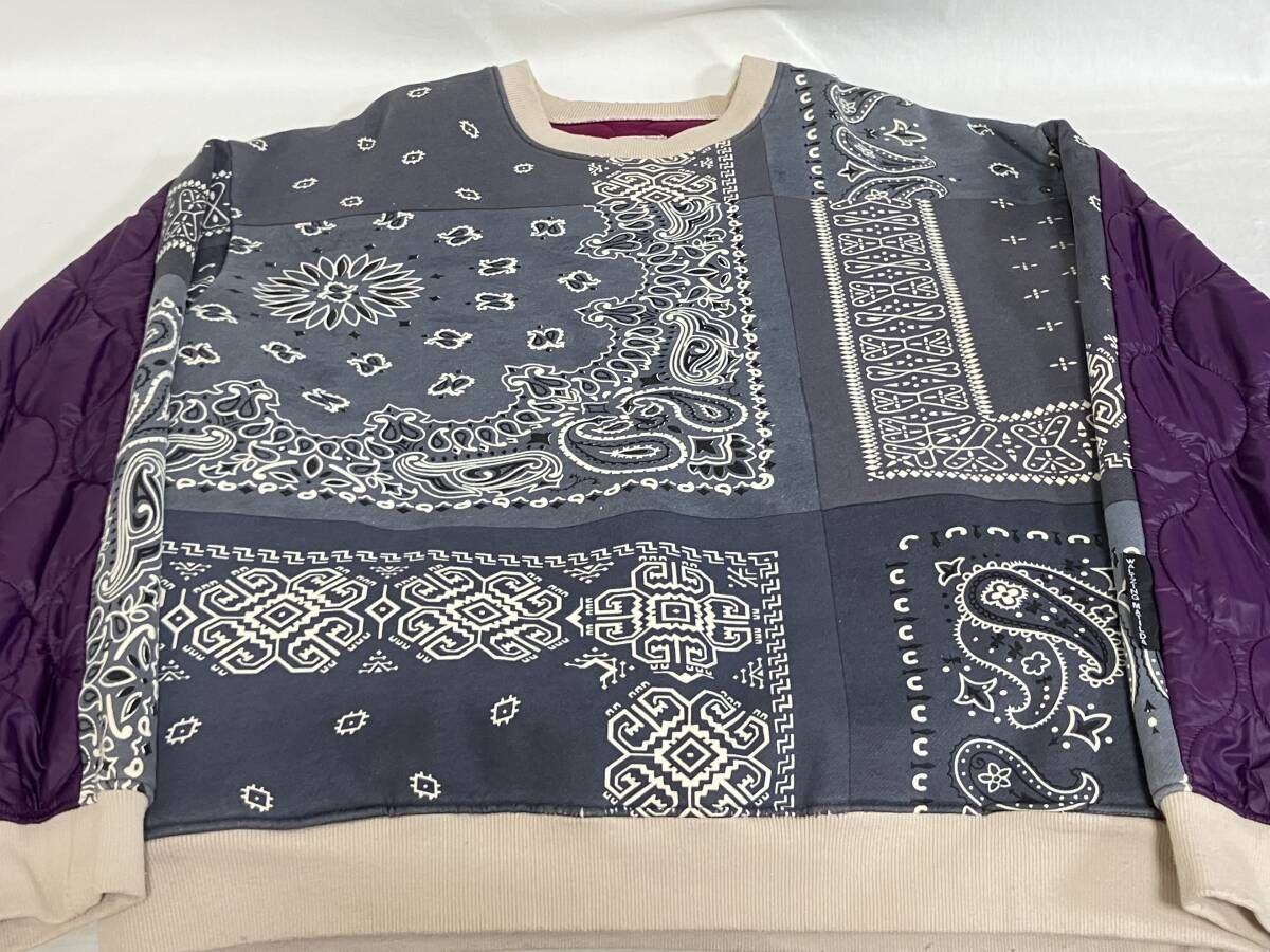 KAPITAL バンダナ柄ビバークBIGスウェット EK-100 サイズM ネイビー