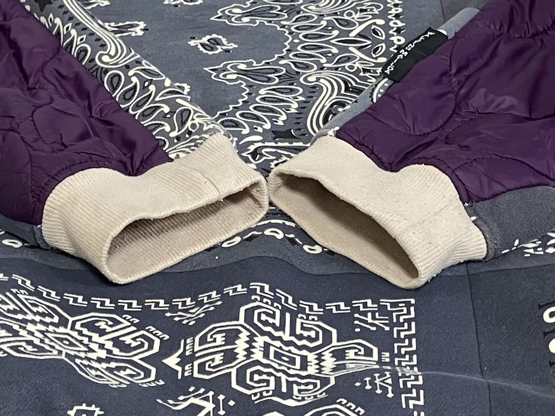 KAPITAL バンダナ柄ビバークBIGスウェット EK-100 サイズM ネイビー