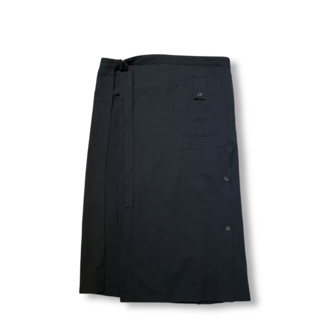 yohji yamamoto pour homme  プリーツラップスカート 23ss YOHJI YAMAMOTO POUR HOMME シワギャバジンプリーツベンツラップ