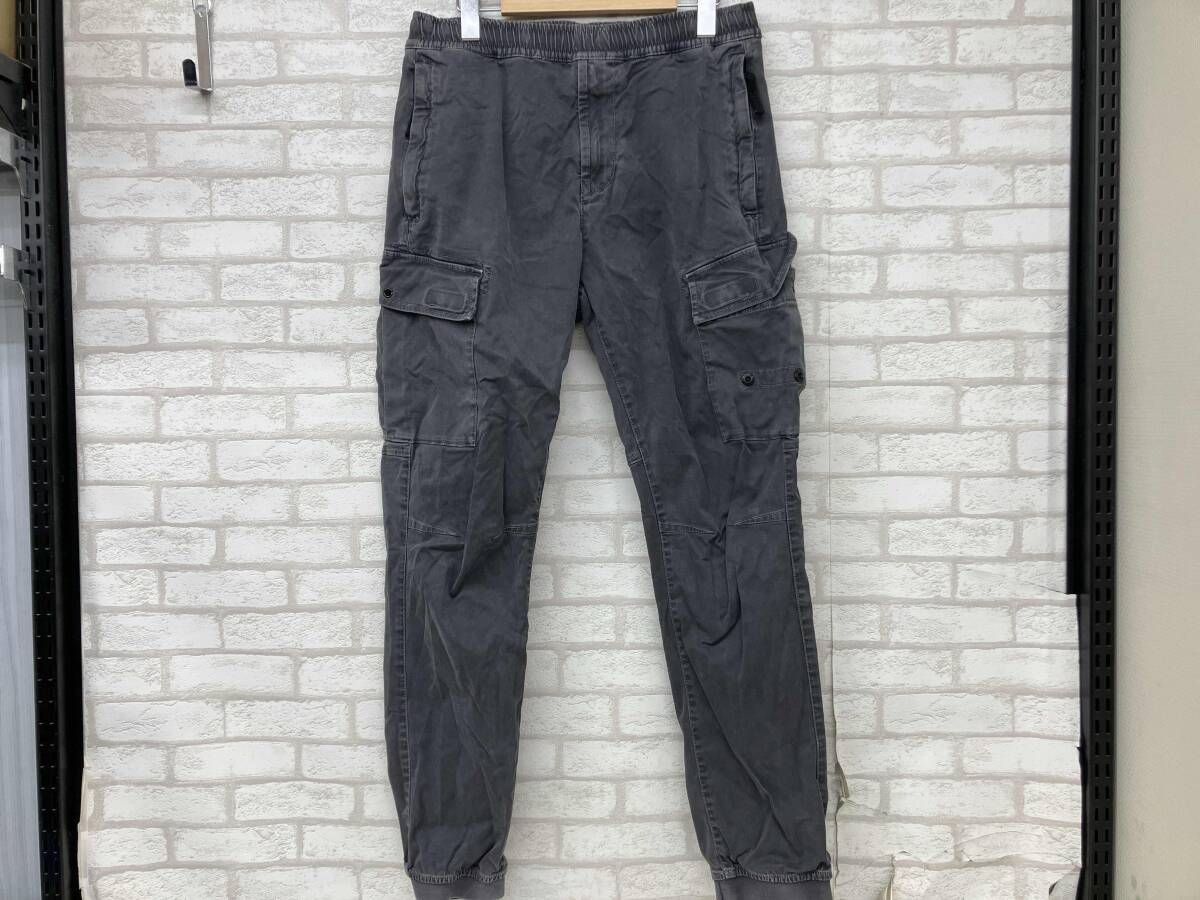 STONE ISLAND ストーンアイランド ロングパンツ グレー メンズ W 30 ガーメントダイコットン ストレッチ シャーリング
