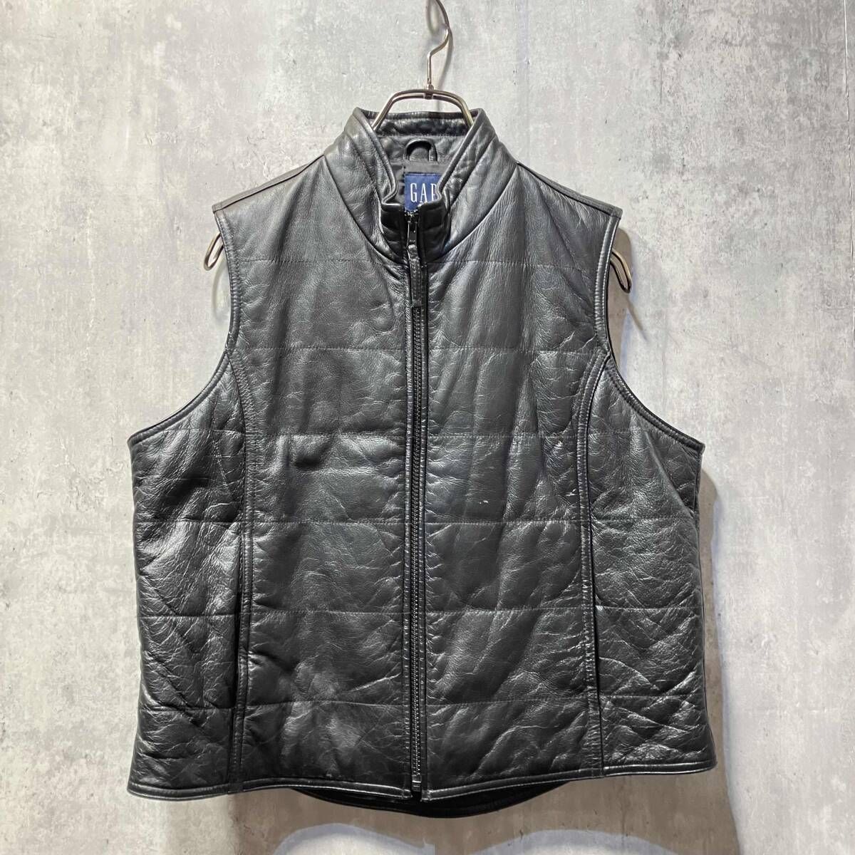 OLD GAP レザーベスト YSDA-990138 アウトレット サイズM ギャップ 黒