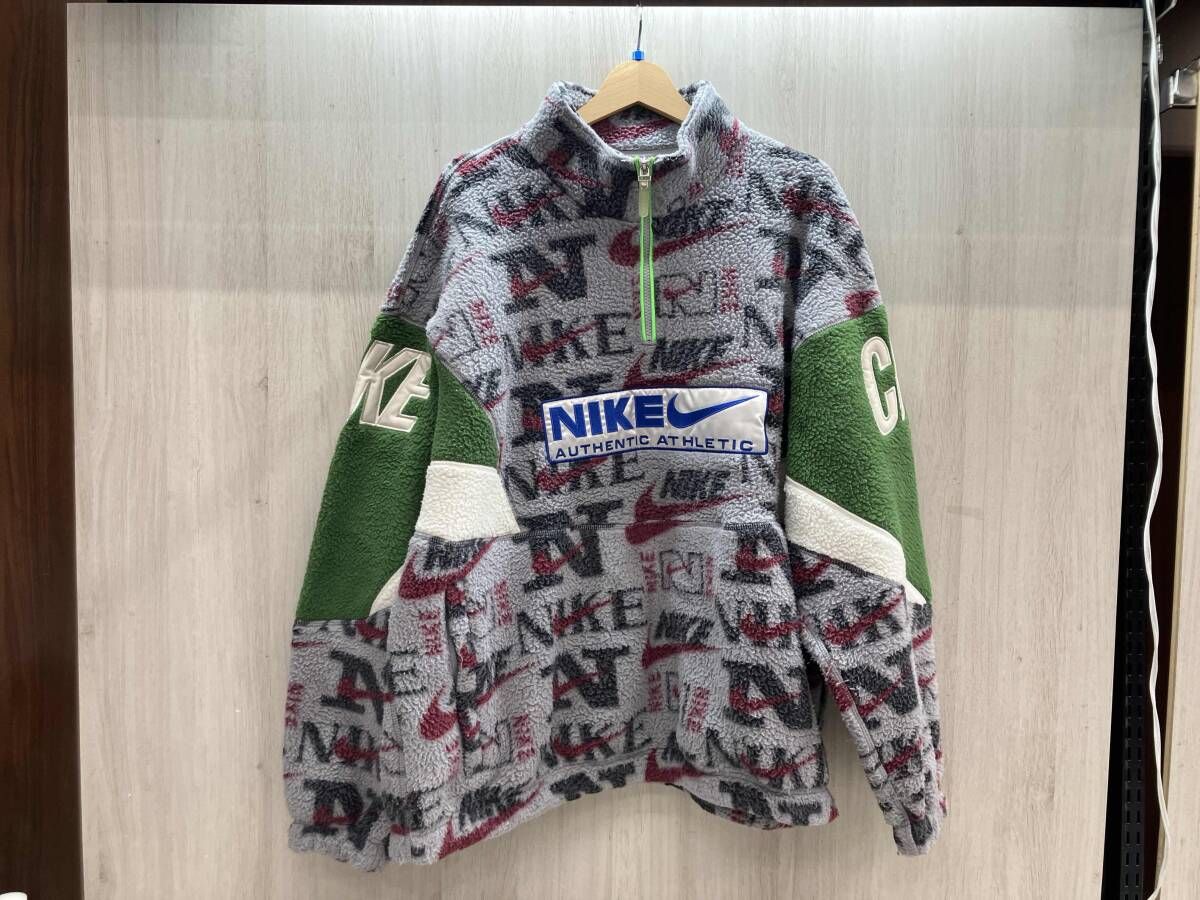 NIKE × Cactus Plant Flea Market DM 4961-012 ナイキ フリース グレー×総柄 L 使用感あり 所々毛玉あり