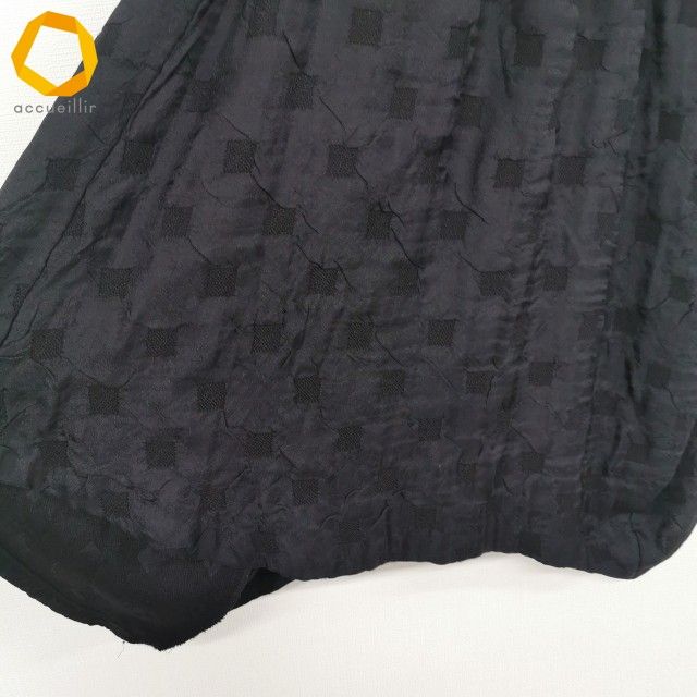 axc メフウセンソユニコ 芽風 スカート ロング フレア 変形 総柄 38 黒