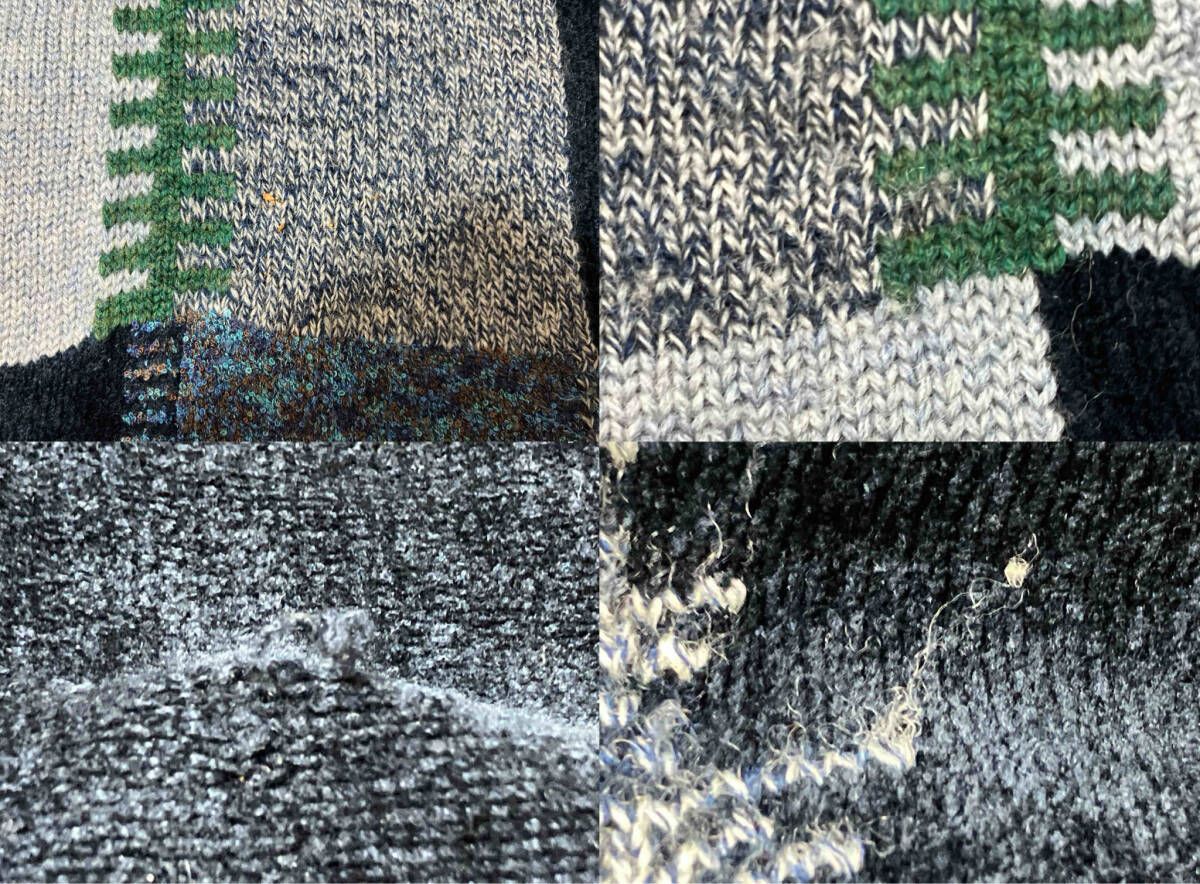 KENZOケンゾー クレイジーパターン ニット 刺繍 デカロゴ 90s L〜XL KENZOケンゾー クレイジーパターン ニット 刺繍 デカロゴ 90s L〜XL