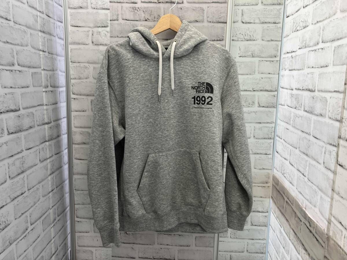 THE NORTH FACE NUPTSE SWEAT HOODIE パーカー Mサイズ グレー ヌプシフーディ ノースフェイス バックプリント NT 62234
