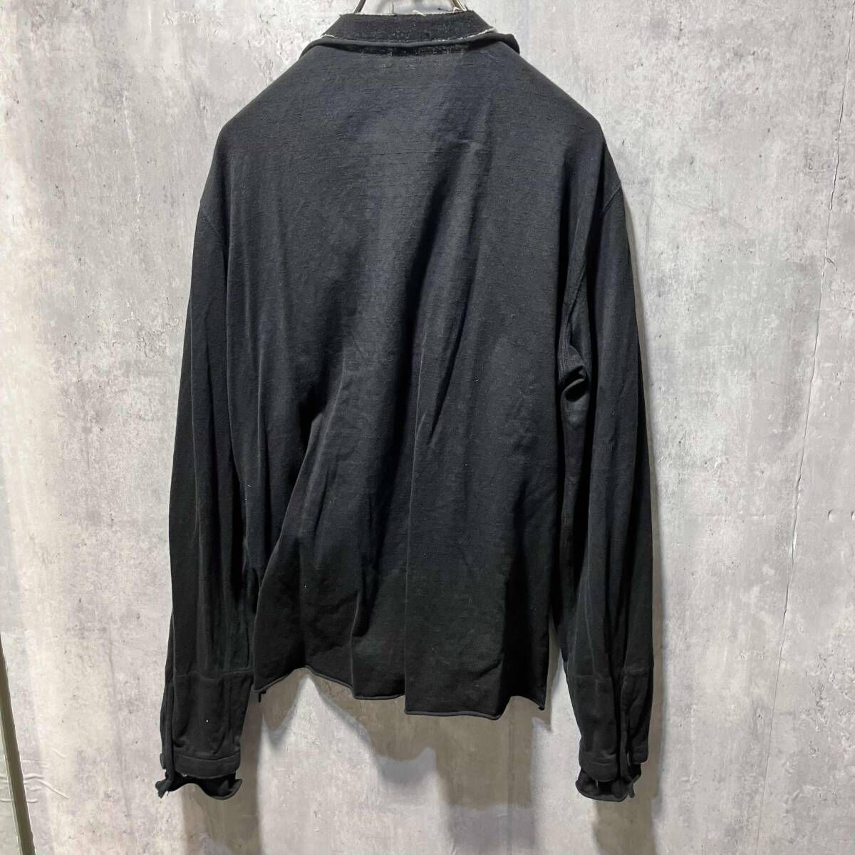 21AW MASU コットンカーディガン サイズ46 ブラック エムエーエスユー