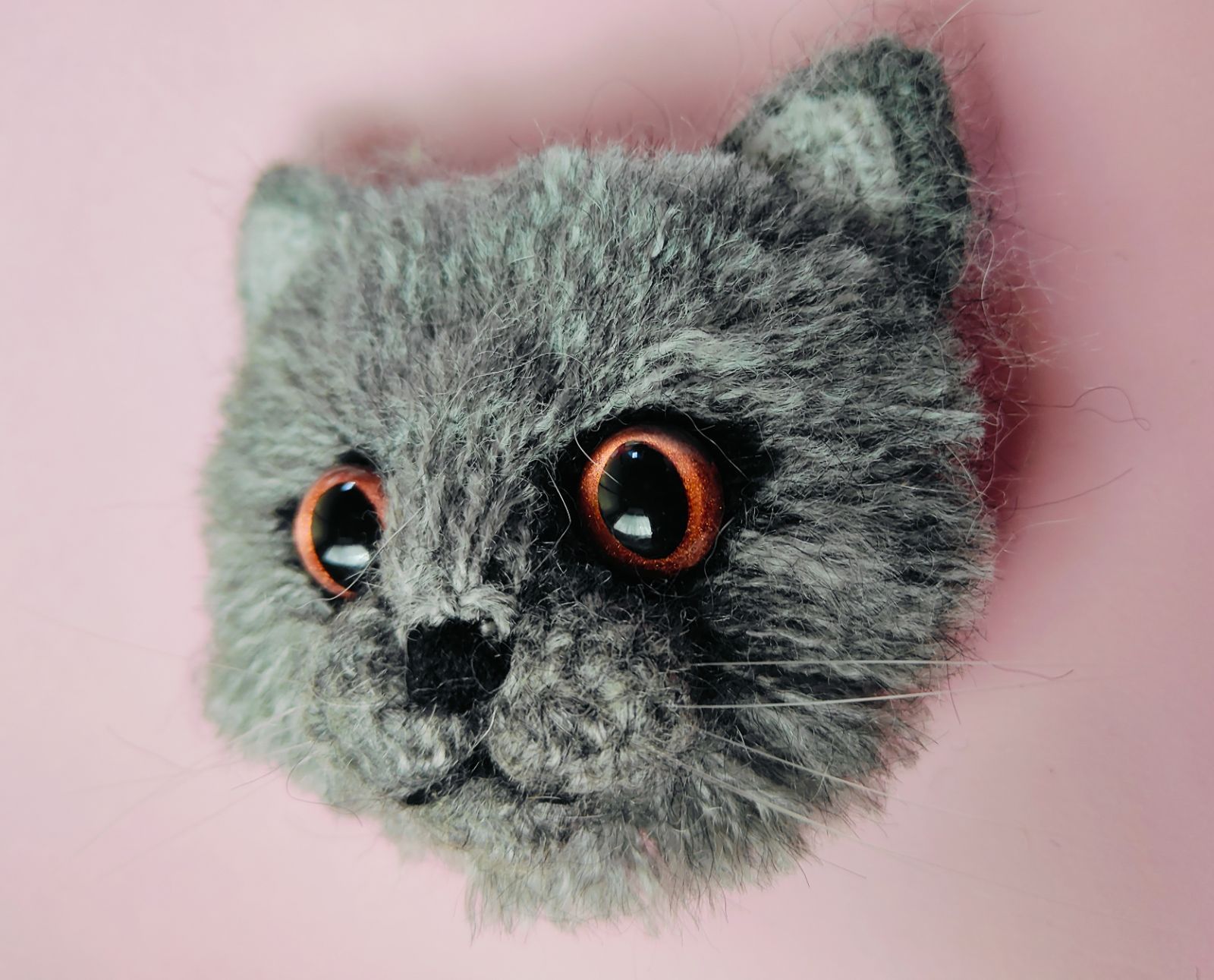 あみぐるみにゃんこのバッグチャーム ブリティッシュショートヘア