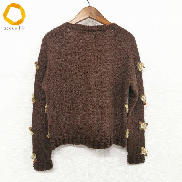 wnc カネコイサオ KANEKO ISAO カーディガン 長袖 ニット 花モチーフ